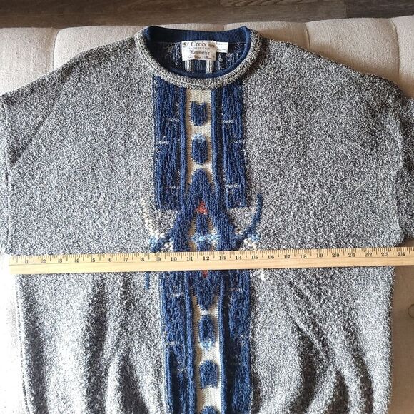 St Croix Knits Vintage Kenneth's Crewneck Textured Sweater Pullover Mens Large - Picture 8 of 11